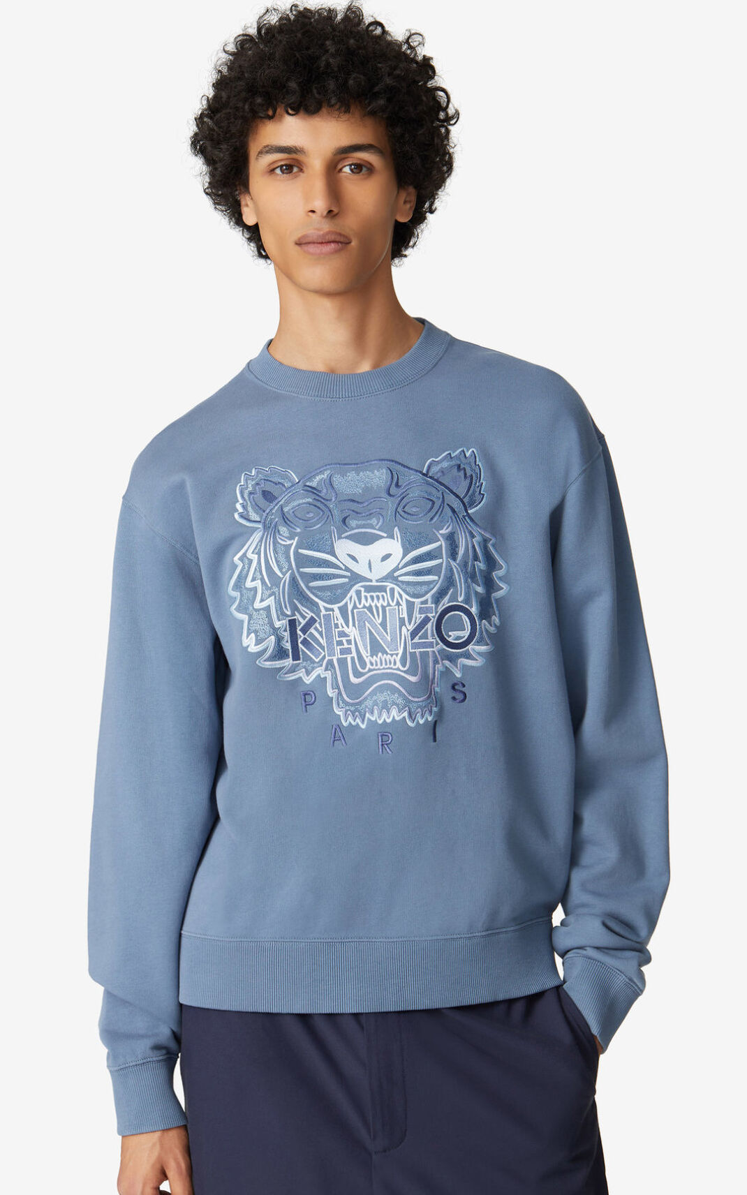 Kenzo Tiger Sweater Heren Blauw | 31852BVGJ